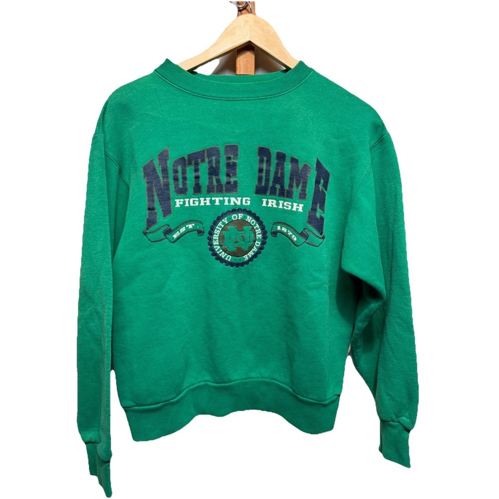 VTG 90s Notre Dame Fighting Irish Jansport M/L Crewneck Sweatshirt USA College - Picture 5 of 13